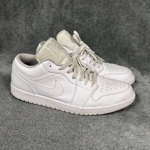 Nike Air Jordan 1 Low Triple White Mens Sneakers 553558-136 Size 15